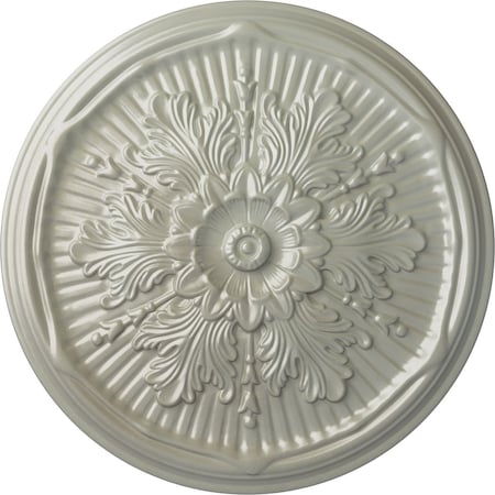 Ekena Millwork Luton Ceiling Medallion (Fits Canopies up to 3 1/2"), Hand-Painted Flash Copper, 21"OD x 2"P CM21LUFCS